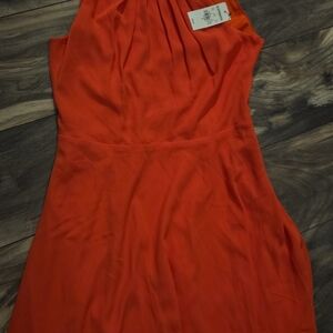 Express One Shoulder Orange Dress